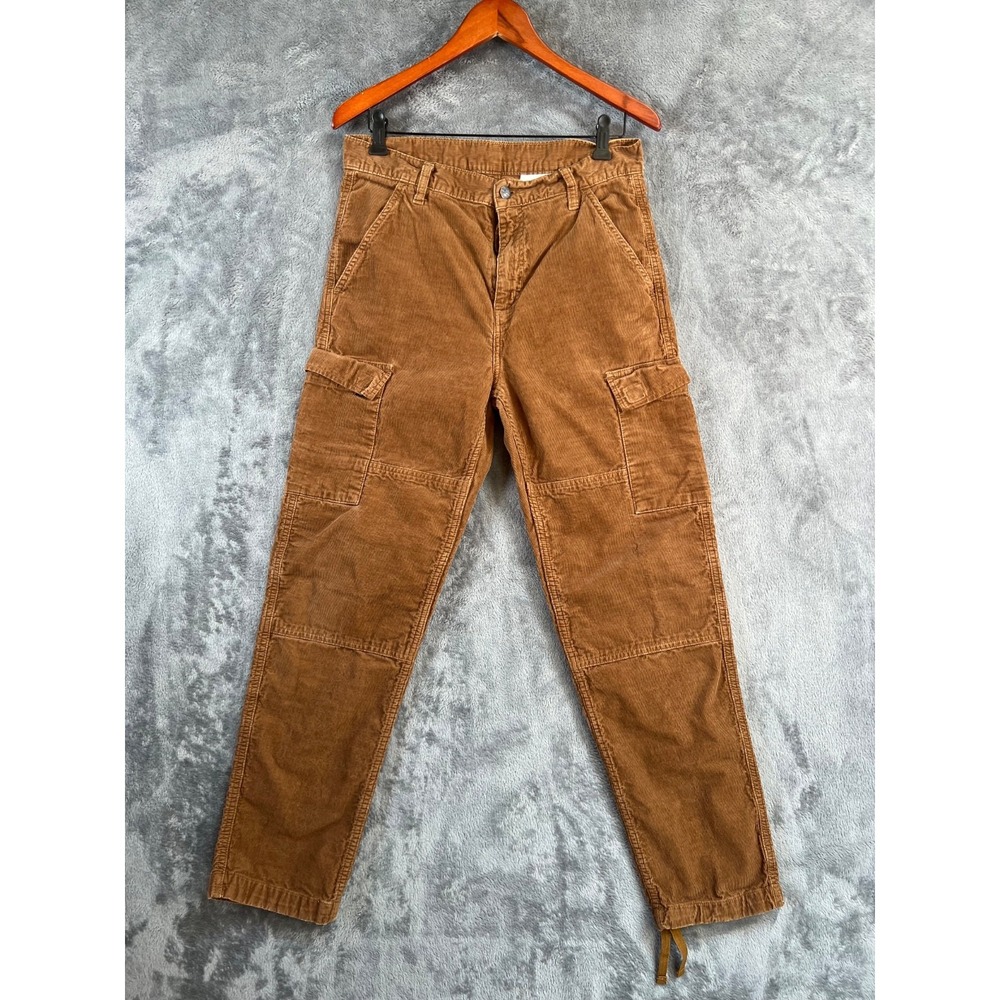 Carhartt Keyto Corduroy Cargo Pants Size 29 30x29 Brown Carpenter Double Knee